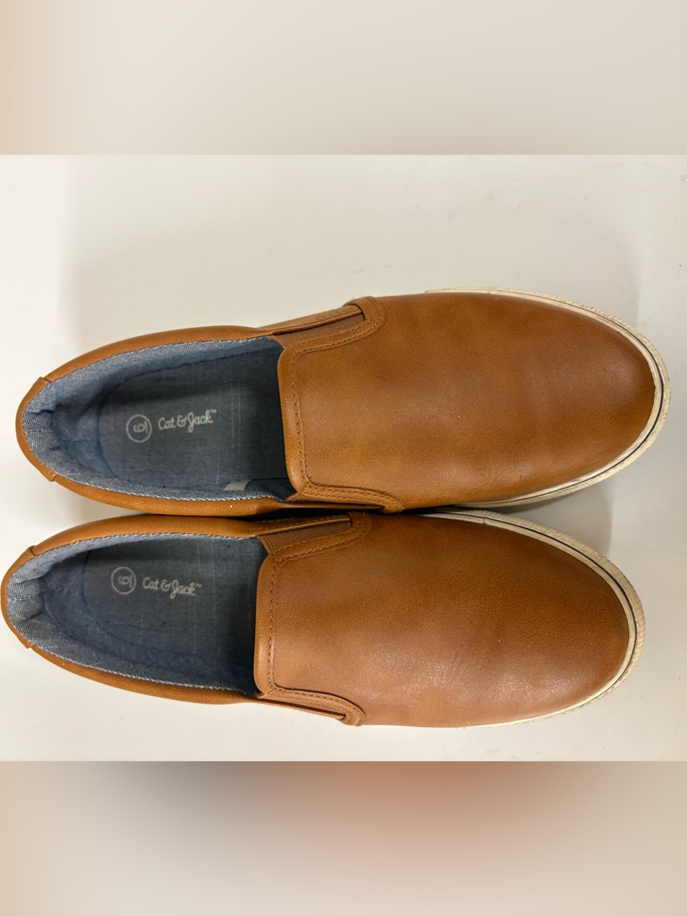Cat & Jack Men's Slip-On Loafers in Tan Brown